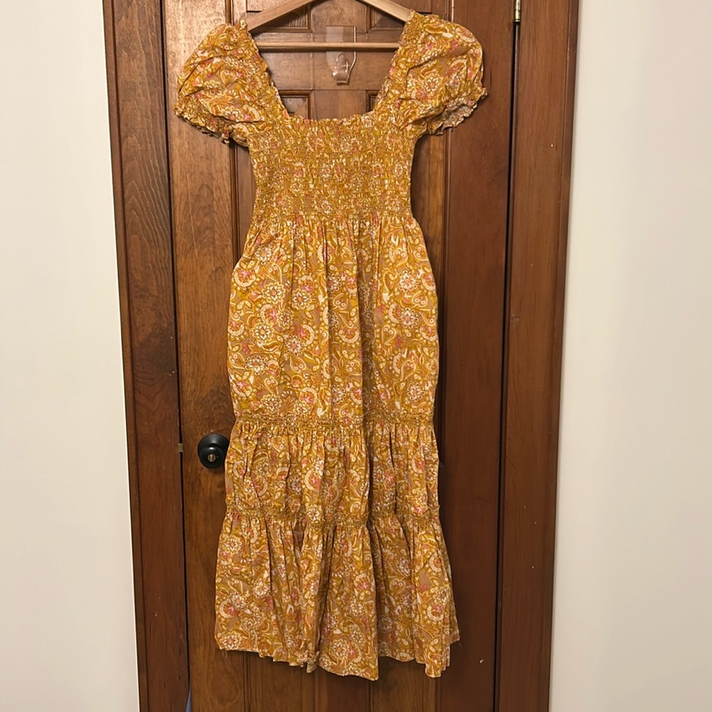 Square Neck Floral Dress